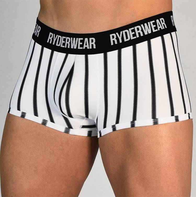 Bielizny Damskie Ryderwear Women Underwear Bokser Brief Czarne Białe | PL1036NB