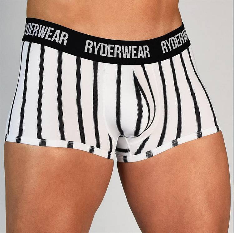 Bielizny Damskie Ryderwear Women Underwear Bokser Brief Czarne Białe | PL1036NB