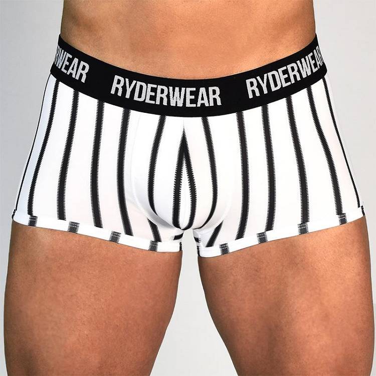 Bielizny Męskie Ryderwear Men Underwear Bokser Brief Czarne Białe | PL2604IS