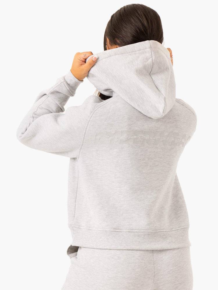 Bluzy Z Kapturem Damskie Ryderwear Women Hoodie Sideline Szare | PL2457NB