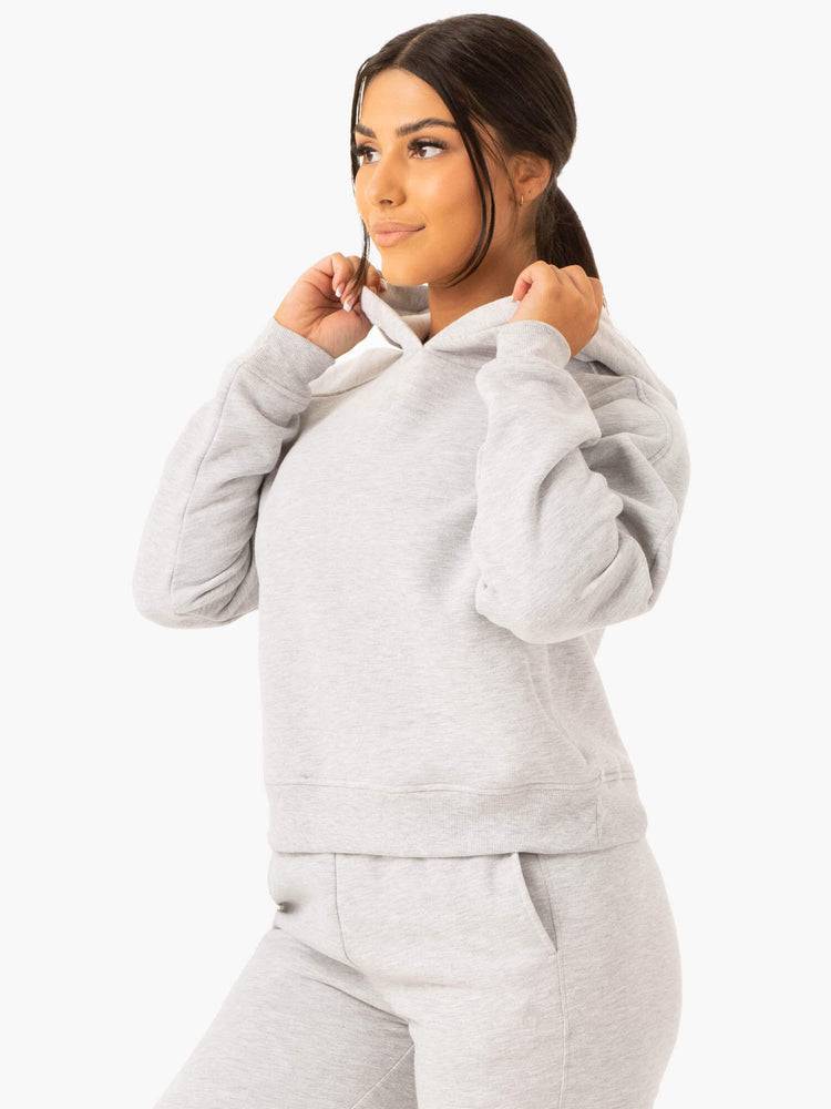 Bluzy Z Kapturem Damskie Ryderwear Women Hoodie Sideline Szare | PL2457NB