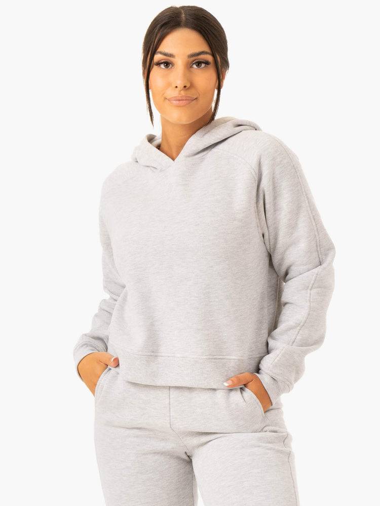 Bluzy Z Kapturem Damskie Ryderwear Women Hoodie Sideline Szare | PL2457NB