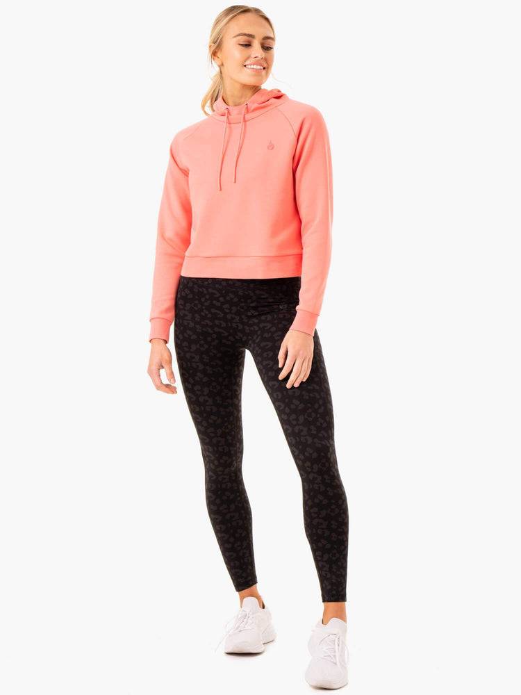 Bluzy Z Kapturem Damskie Ryderwear Women Hoodie Ultra Pullover Koralowe | PL2464KI