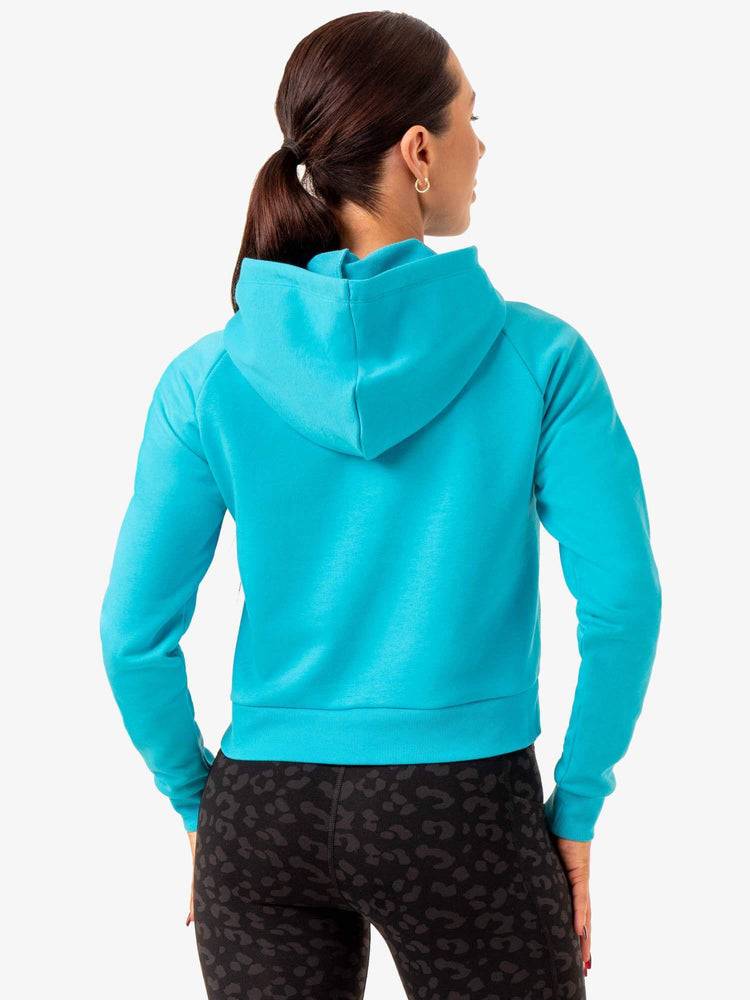 Bluzy Z Kapturem Damskie Ryderwear Women Hoodie Ultra Pullover Głęboka Turkusowe | PL2477TV