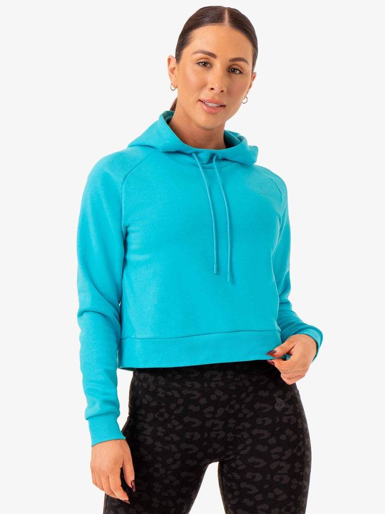 Bluzy Z Kapturem Damskie Ryderwear Women Hoodie Ultra Pullover Głęboka Turkusowe | PL2477TV