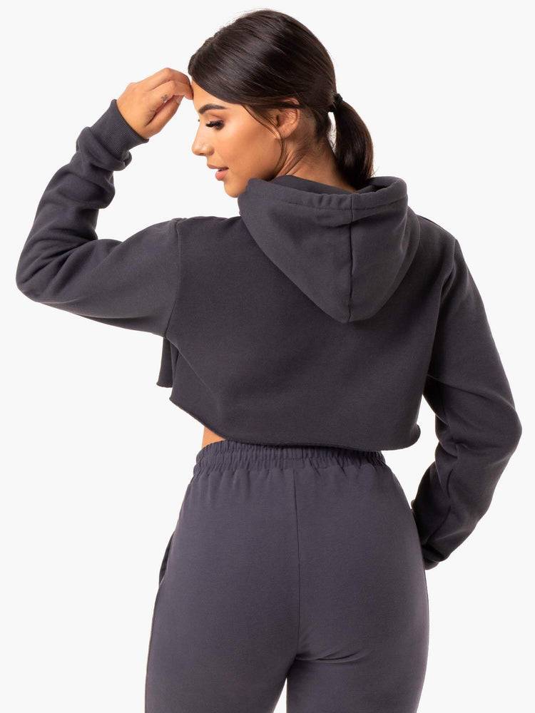 Bluzy Z Kapturem Damskie Ryderwear Women Hoodie Base Pullover Szare | PL2485VD