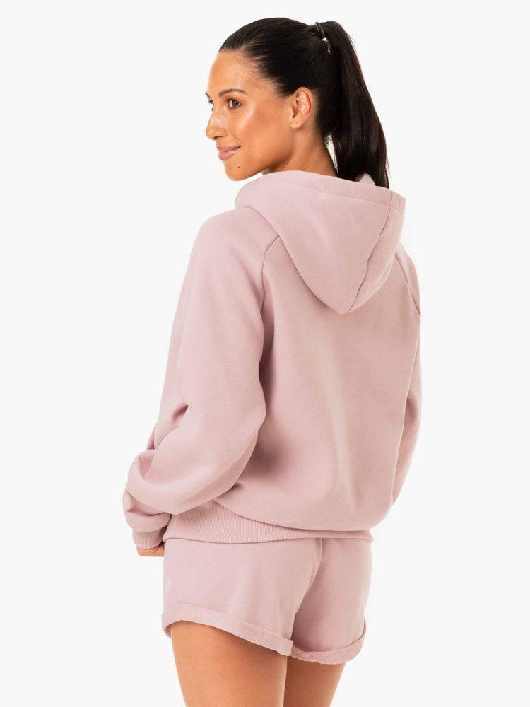 Bluzy Z Kapturem Damskie Ryderwear Women Hoodie Off Duty Fleece Różowe | PL2493GL