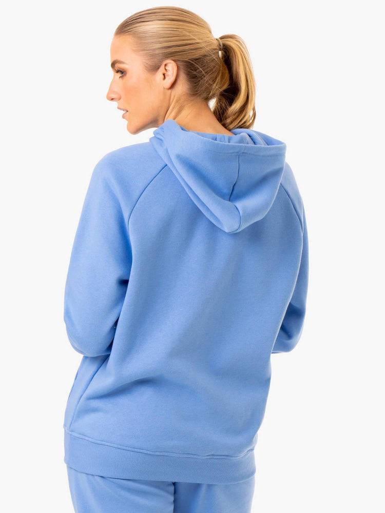 Bluzy Z Kapturem Damskie Ryderwear Women Hoodie Off Duty Fleece Niebieskie | PL2497AP