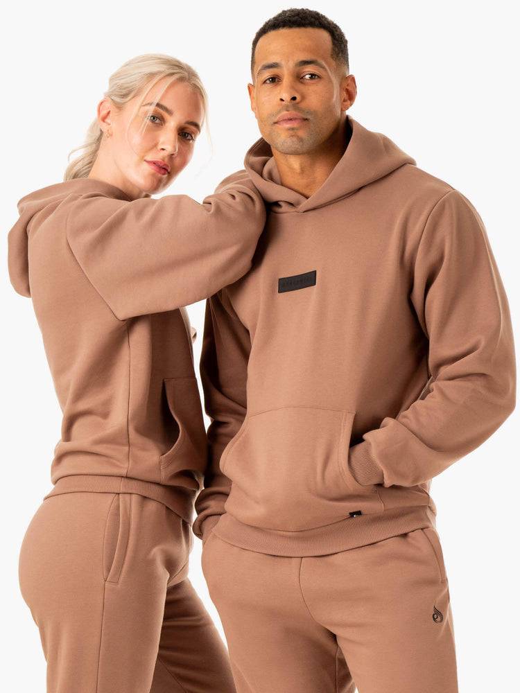 Bluzy Z Kapturem Damskie Ryderwear Women Hoodie Unisex Pullover Beżowe | PL2498PQ