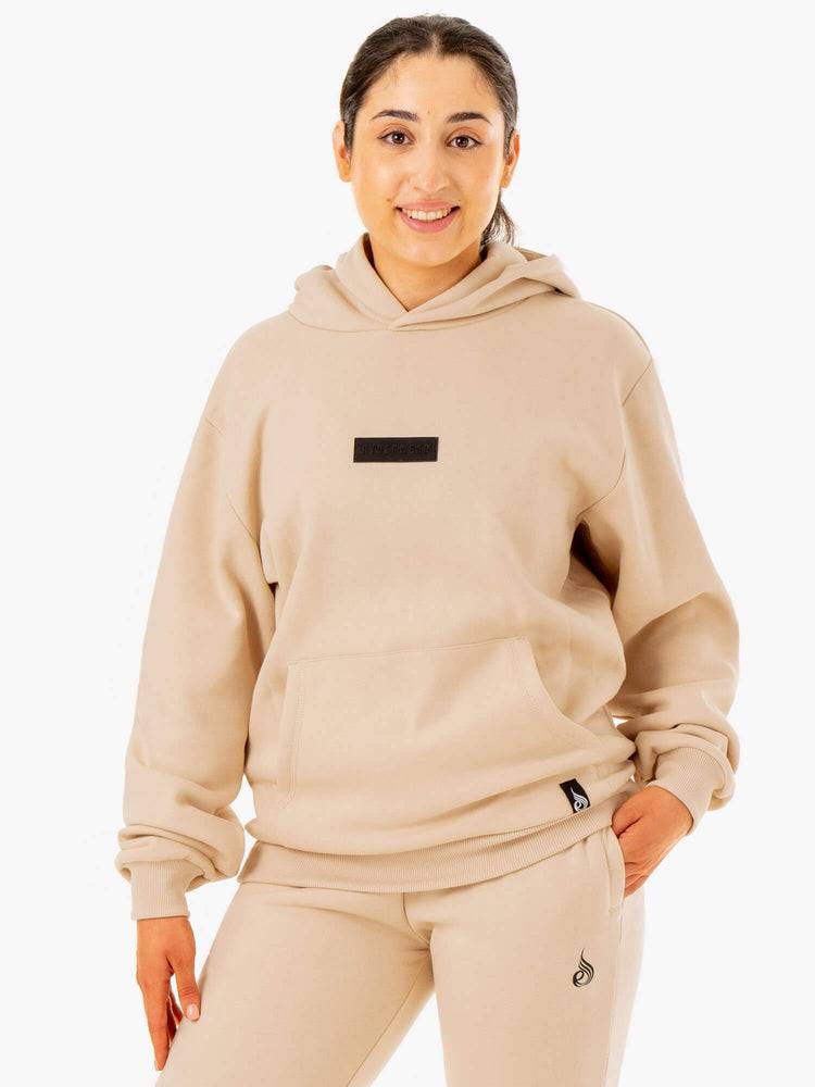 Bluzy Z Kapturem Damskie Ryderwear Women Hoodie Unisex Pullover Brązowe | PL2499OR