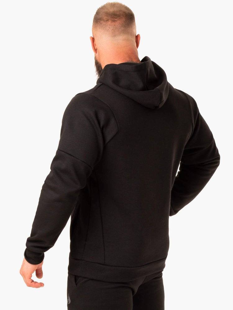 Bluzy Z Kapturem Męskie Ryderwear Men Hoodie RWXKG Fleece Czarne | PL2664LH