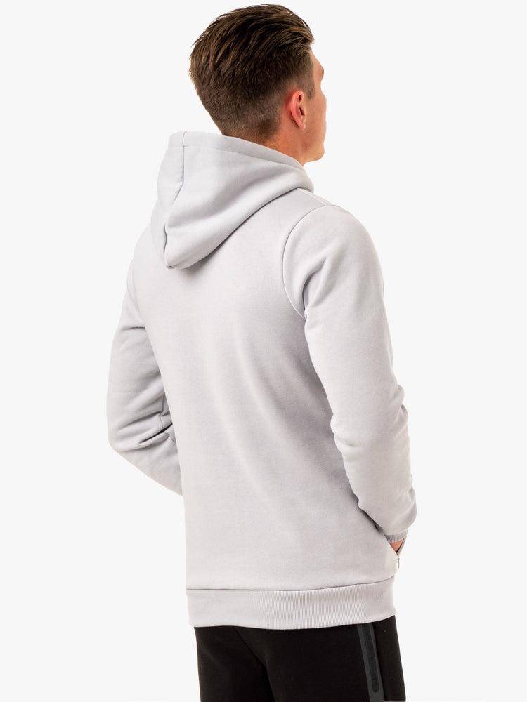 Bluzy Z Kapturem Męskie Ryderwear Men Hoodie Restore Pullover Białe Szare | PL2665KI