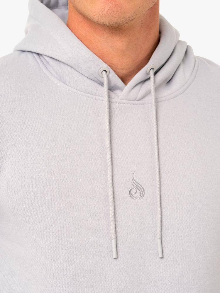 Bluzy Z Kapturem Męskie Ryderwear Men Hoodie Restore Pullover Białe Szare | PL2665KI