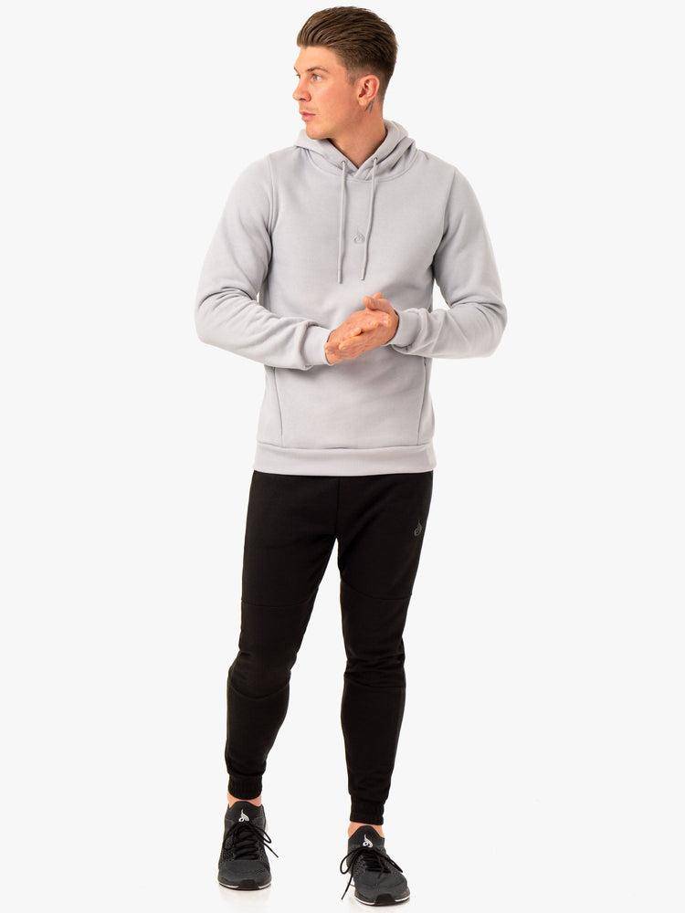 Bluzy Z Kapturem Męskie Ryderwear Men Hoodie Restore Pullover Białe Szare | PL2665KI