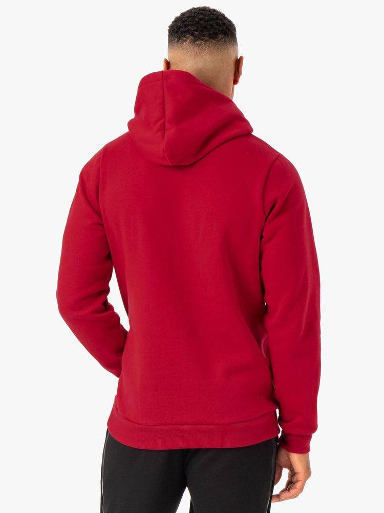 Bluzy Z Kapturem Męskie Ryderwear Men Hoodie Restore Pullover Bordowe | PL2666JJ