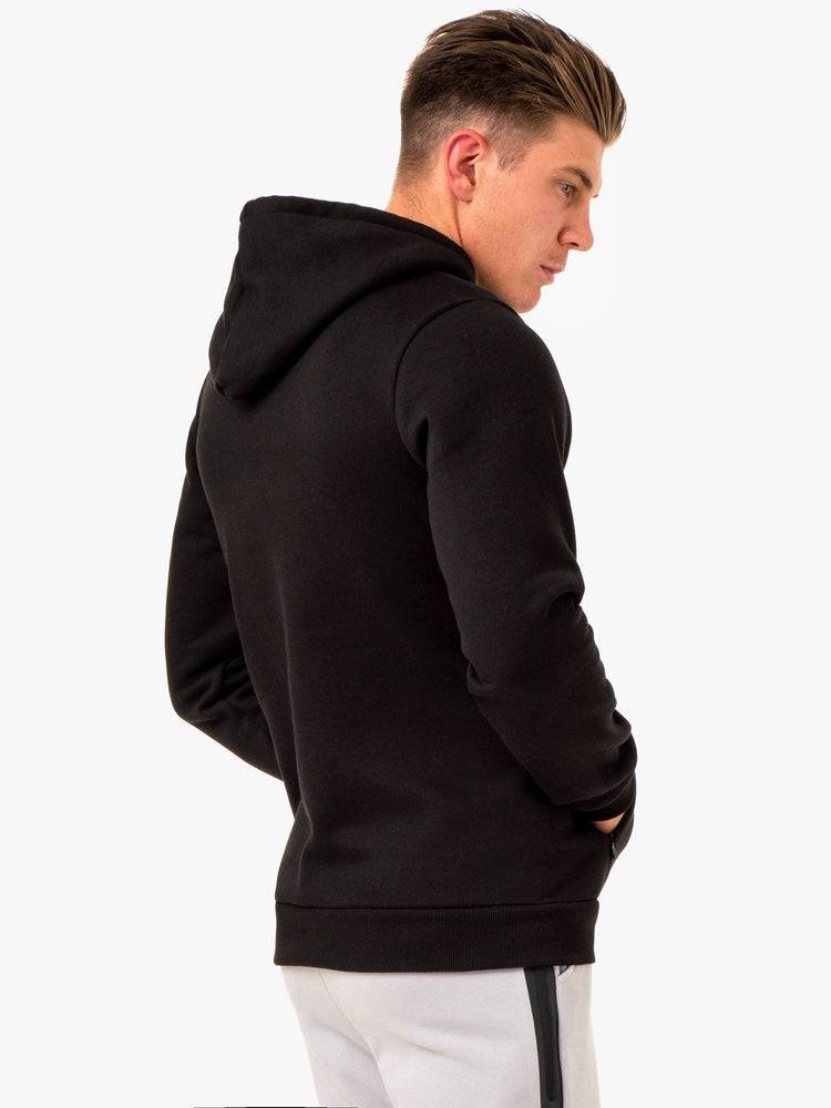 Bluzy Z Kapturem Męskie Ryderwear Men Hoodie Restore Pullover Czarne | PL2669FM