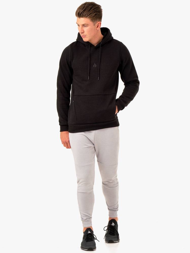 Bluzy Z Kapturem Męskie Ryderwear Men Hoodie Restore Pullover Czarne | PL2669FM