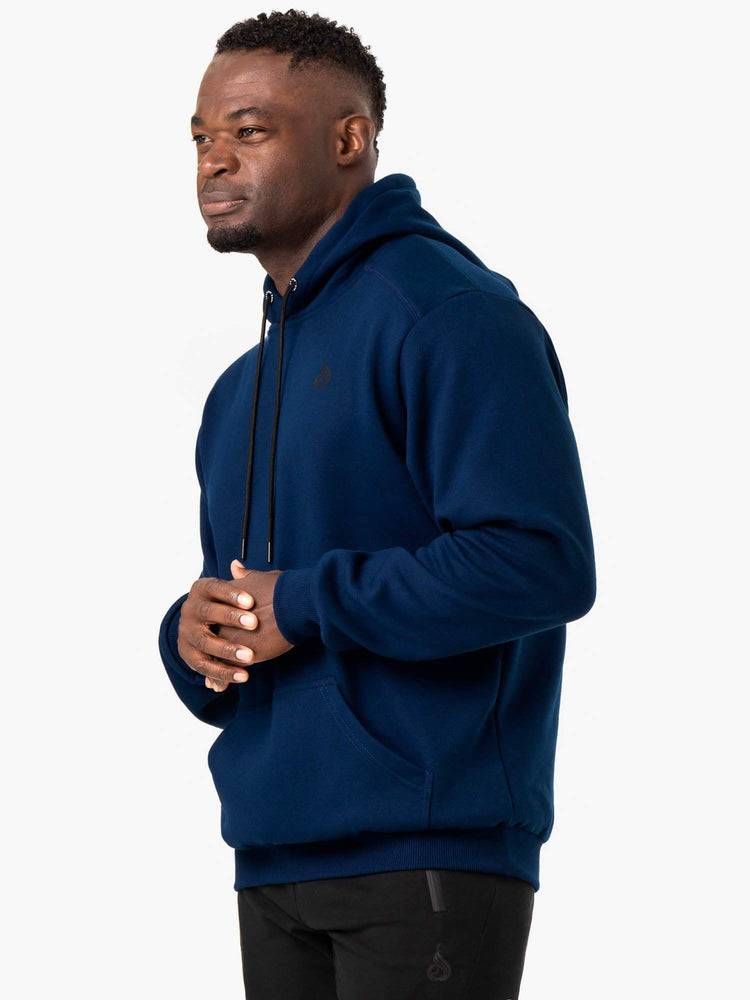 Bluzy Z Kapturem Męskie Ryderwear Men Hoodie Reset Pullover Niebieskie | PL2670DN