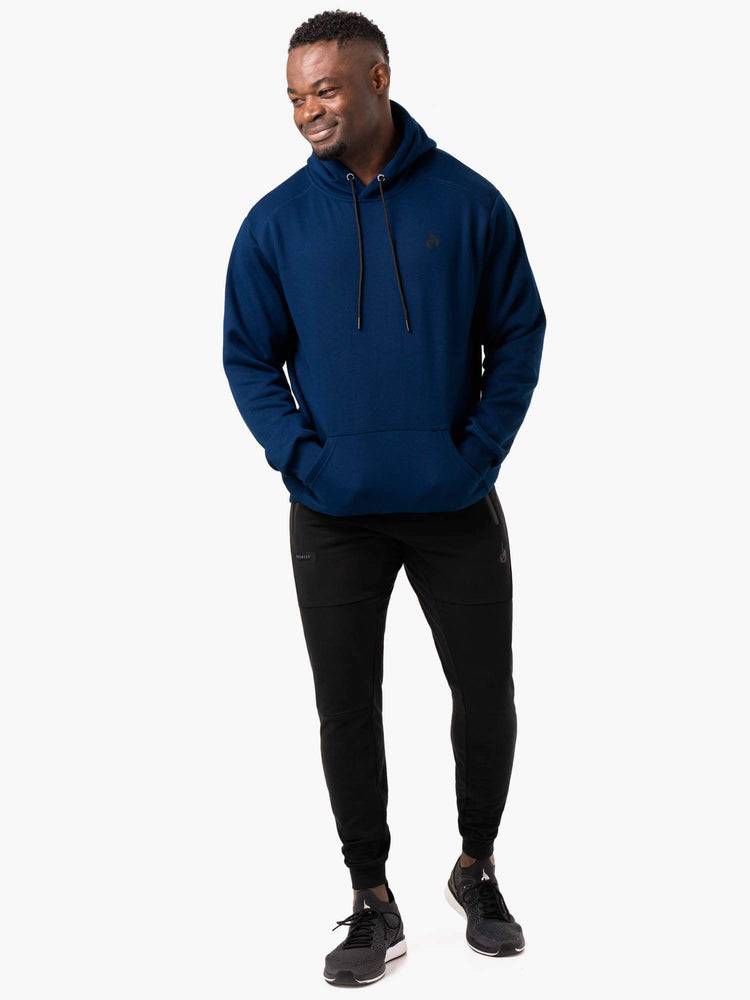 Bluzy Z Kapturem Męskie Ryderwear Men Hoodie Reset Pullover Niebieskie | PL2670DN