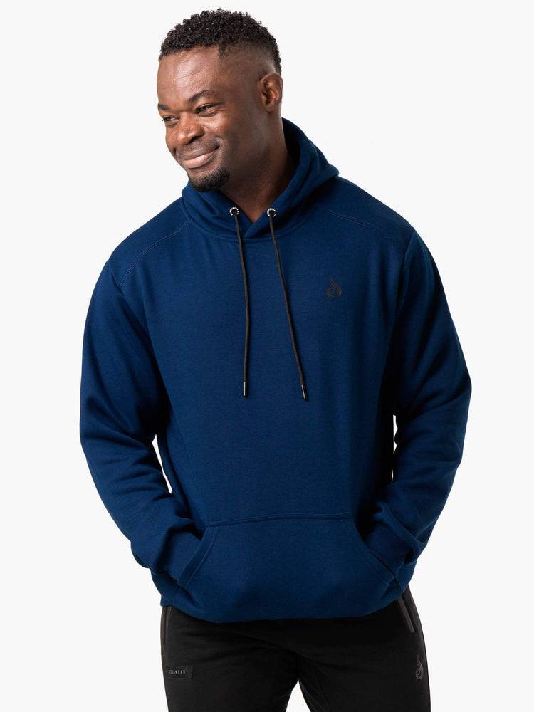 Bluzy Z Kapturem Męskie Ryderwear Men Hoodie Reset Pullover Niebieskie | PL2670DN