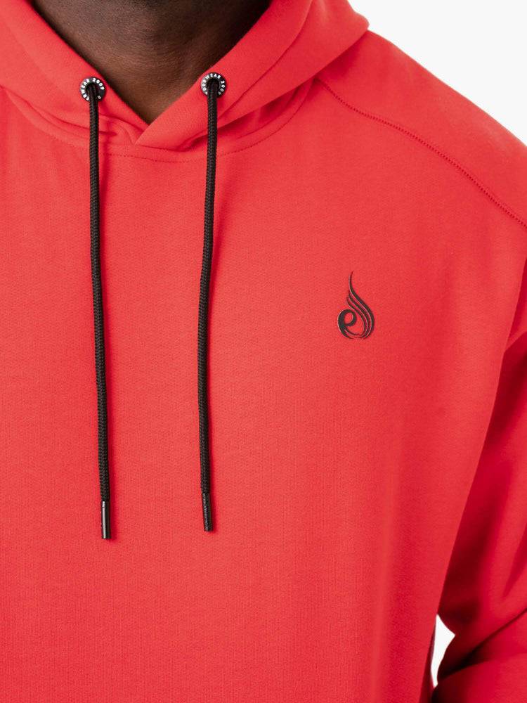 Bluzy Z Kapturem Męskie Ryderwear Men Hoodie Reset Pullover Czerwone | PL2672AP