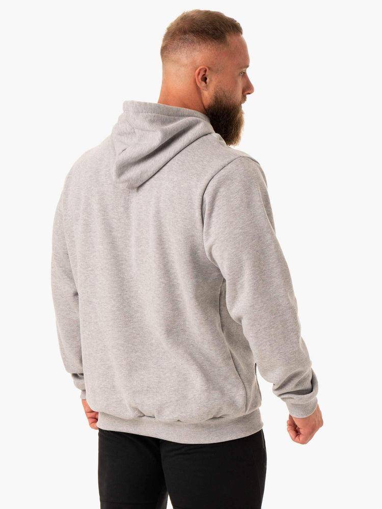 Bluzy Z Kapturem Męskie Ryderwear Men Hoodie Reset Pullover Szare | PL2673PQ