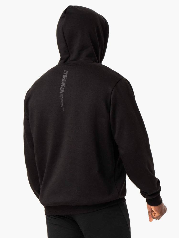 Bluzy Z Kapturem Męskie Ryderwear Men Hoodie Reset Pullover Czarne | PL2674OR