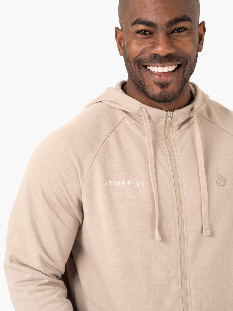 Bluzy Z Kapturem Męskie Ryderwear Men Hoodie Pursuit Zip Up Brązowe | PL2681WY