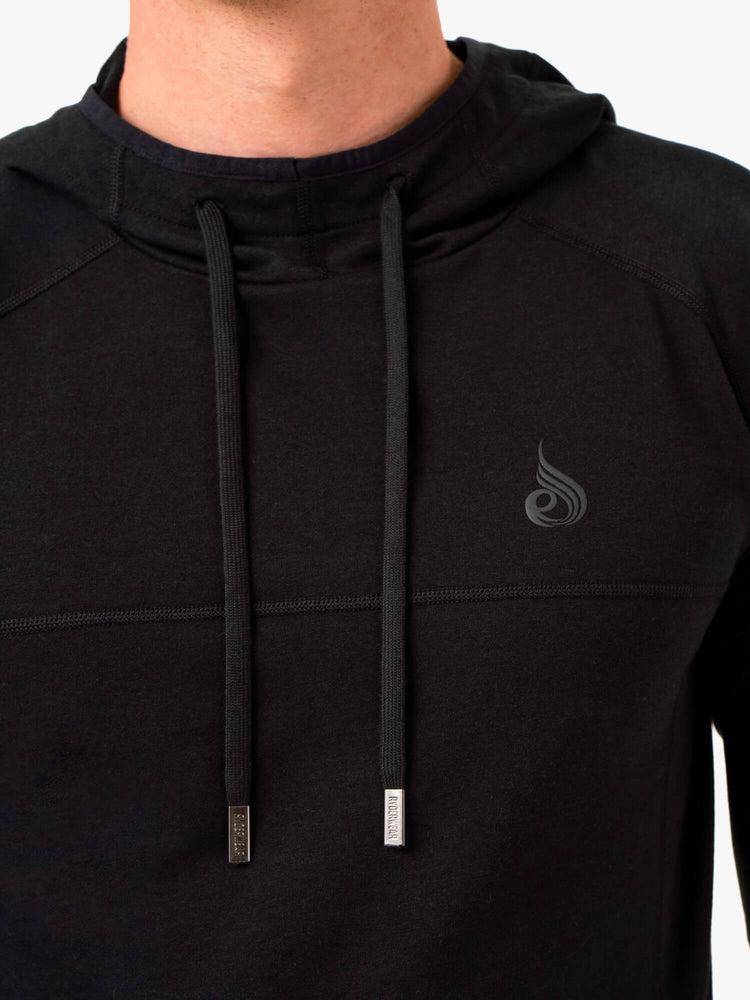 Bluzy Z Kapturem Męskie Ryderwear Men Hoodie Optimal Pullover Czarne | PL2686VD