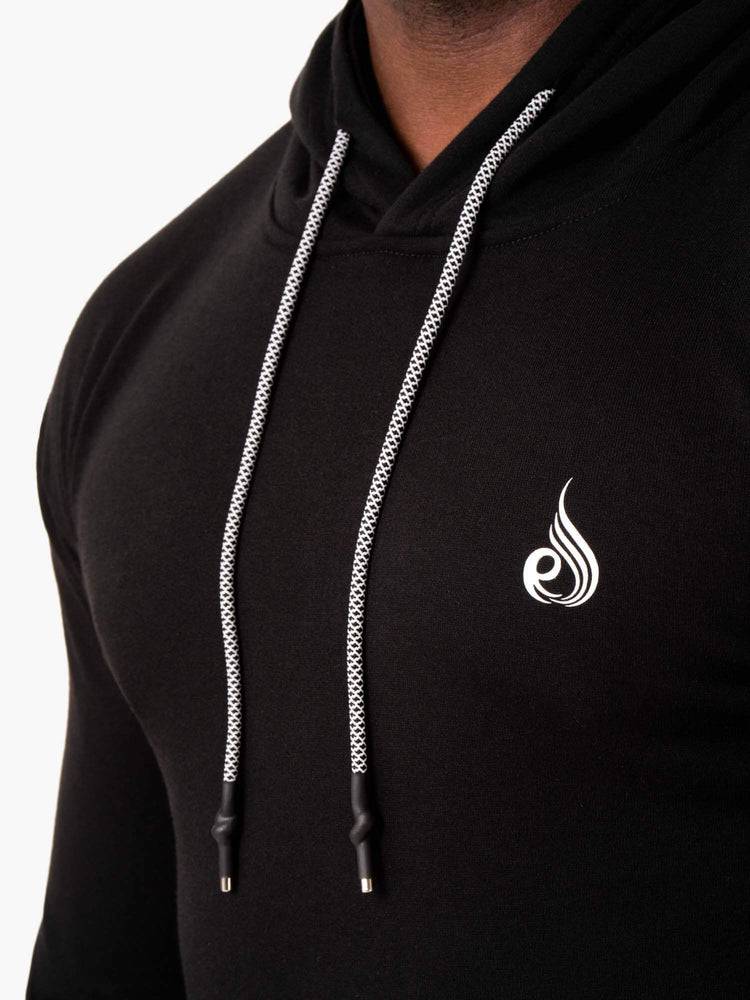 Bluzy Z Kapturem Męskie Ryderwear Men Hoodie Impact Pullover Czarne | PL2687CE