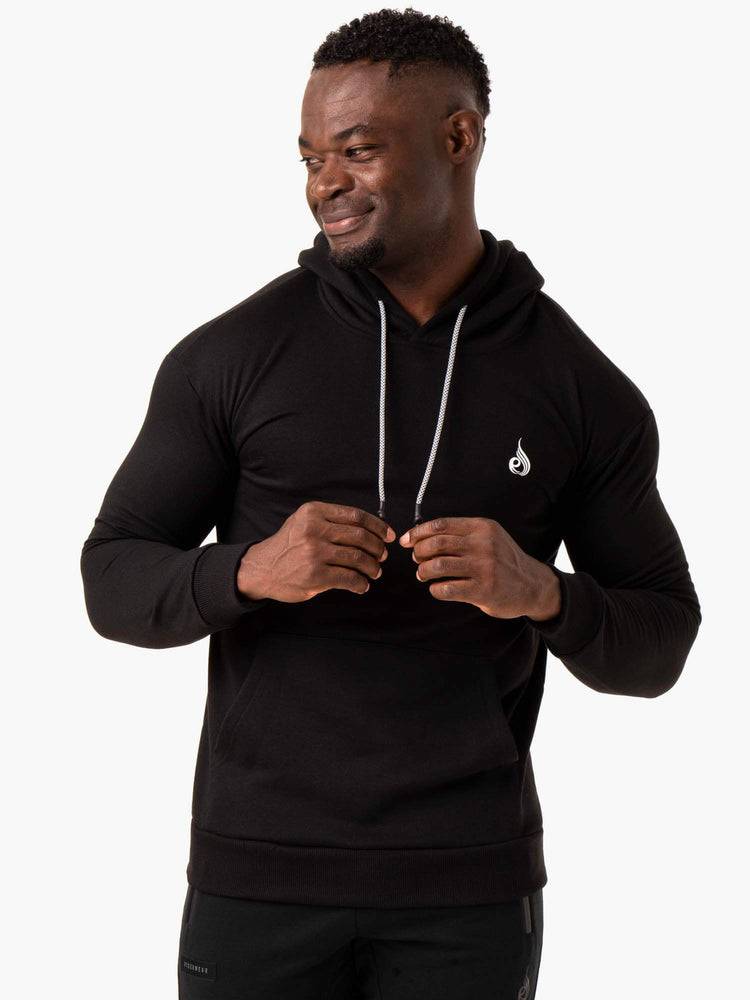 Bluzy Z Kapturem Męskie Ryderwear Men Hoodie Impact Pullover Czarne | PL2687CE