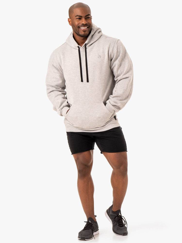 Bluzy Z Kapturem Męskie Ryderwear Men Hoodie Force Pullover Szare | PL2688XF