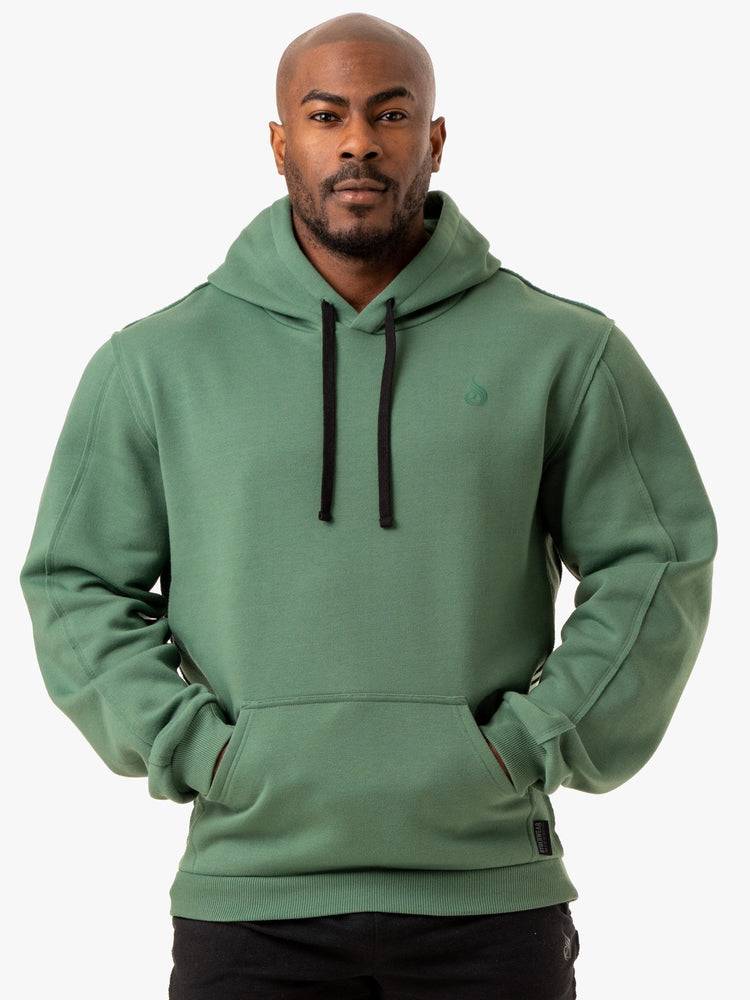 Bluzy Z Kapturem Męskie Ryderwear Men Hoodie Force Pullover Zielone | PL2691KI