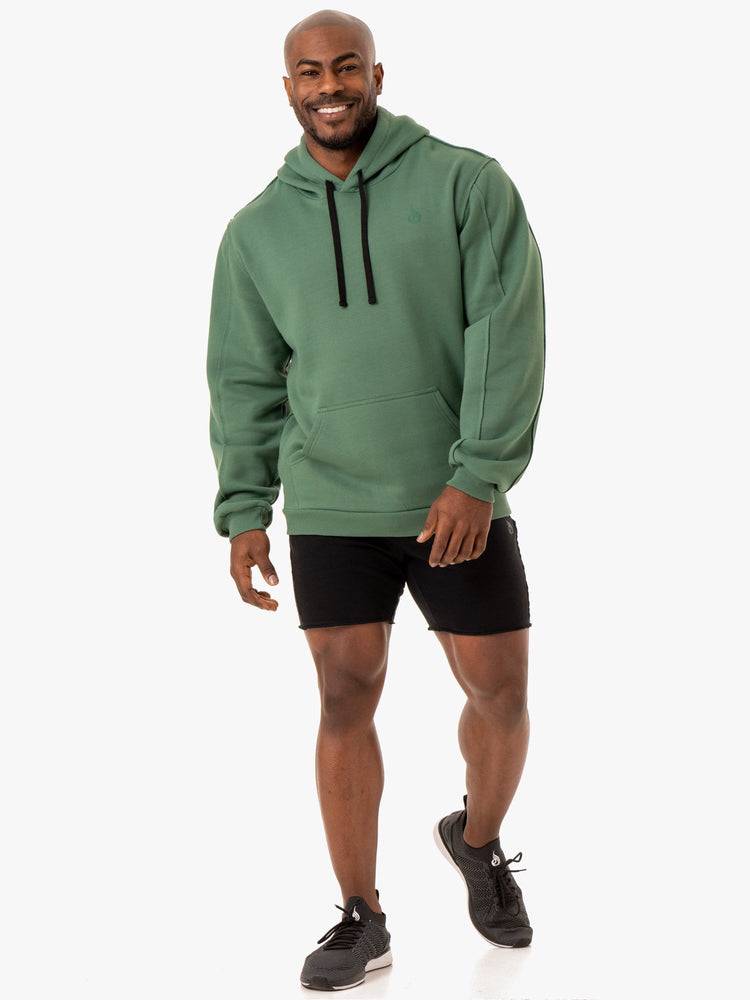 Bluzy Z Kapturem Męskie Ryderwear Men Hoodie Force Pullover Zielone | PL2691KI