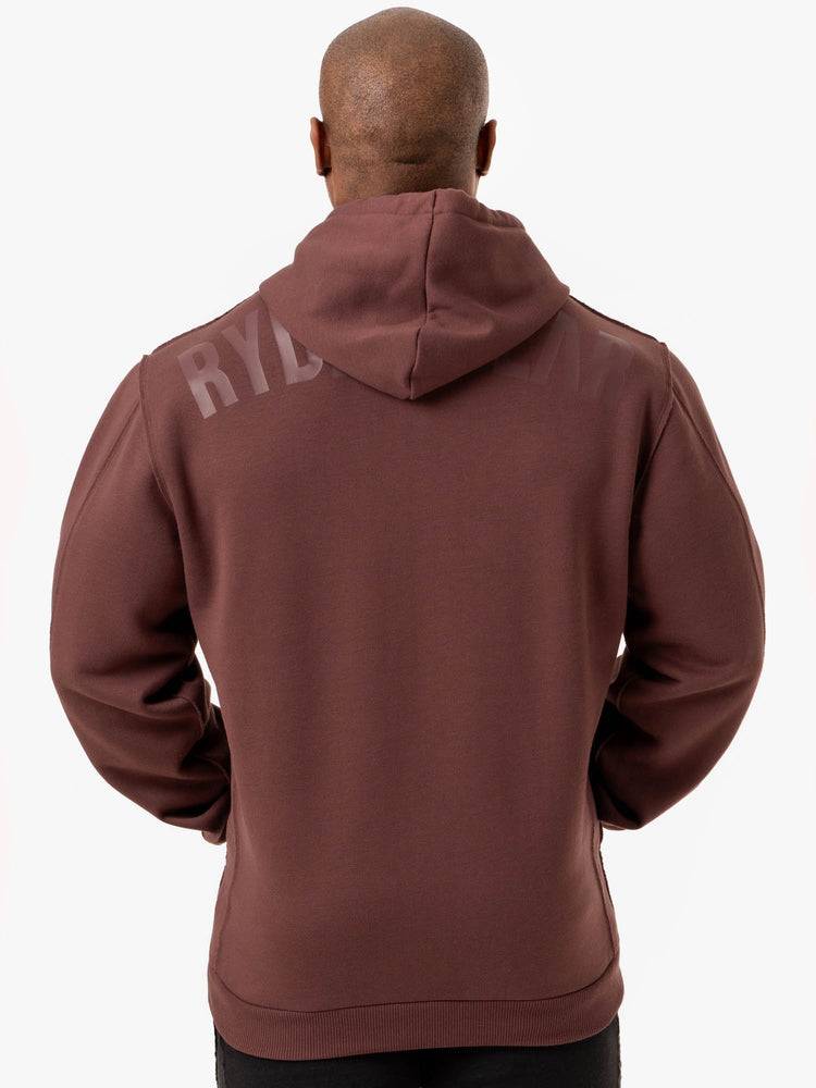 Bluzy Z Kapturem Męskie Ryderwear Men Hoodie Force Pullover Ciemny Czerwone | PL2692JJ