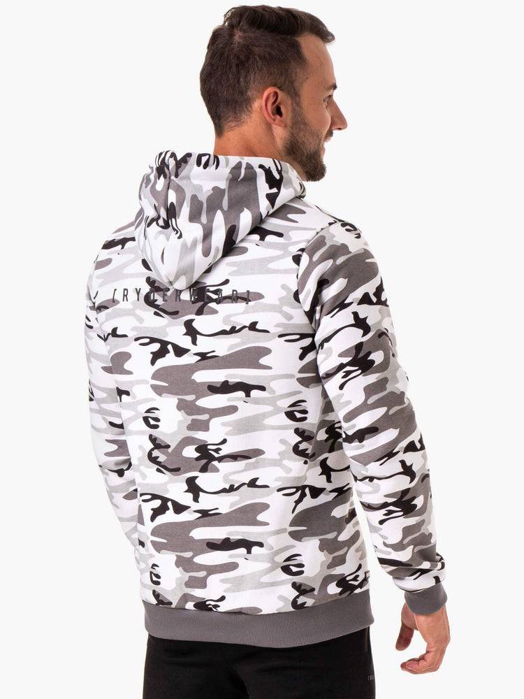 Bluzy Z Kapturem Męskie Ryderwear Men Hoodie Camo Tech Pullover Białe Camo | PL2695GL