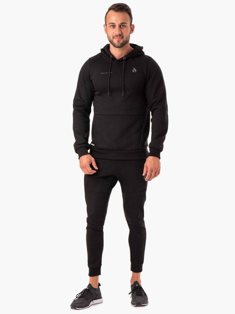 Bluzy Z Kapturem Męskie Ryderwear Men Hoodie Camo Tech Pullover Czarne | PL2697DN