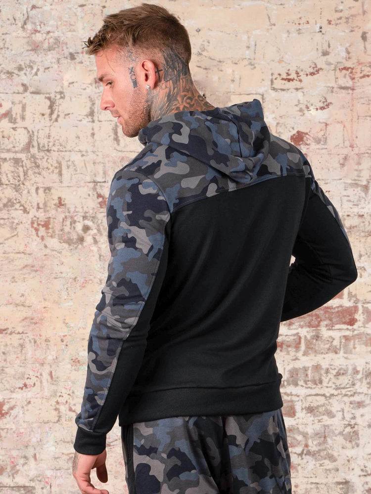 Bluzy Z Kapturem Męskie Ryderwear Men Hoodie Camo Czarne Camo | PL2700PQ