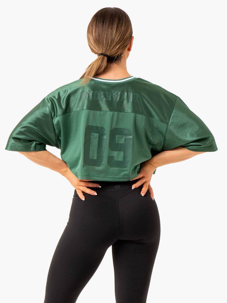 Koszulki Damskie Ryderwear Women T Shirts Arena Varsity Jersey Zielone | PL1356UT