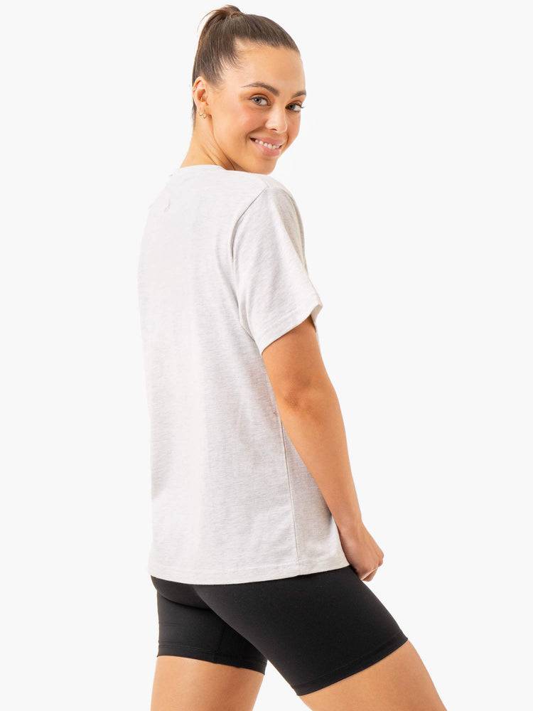 Koszulki Damskie Ryderwear Women T Shirts Icon Oversized Białe | PL1375MA