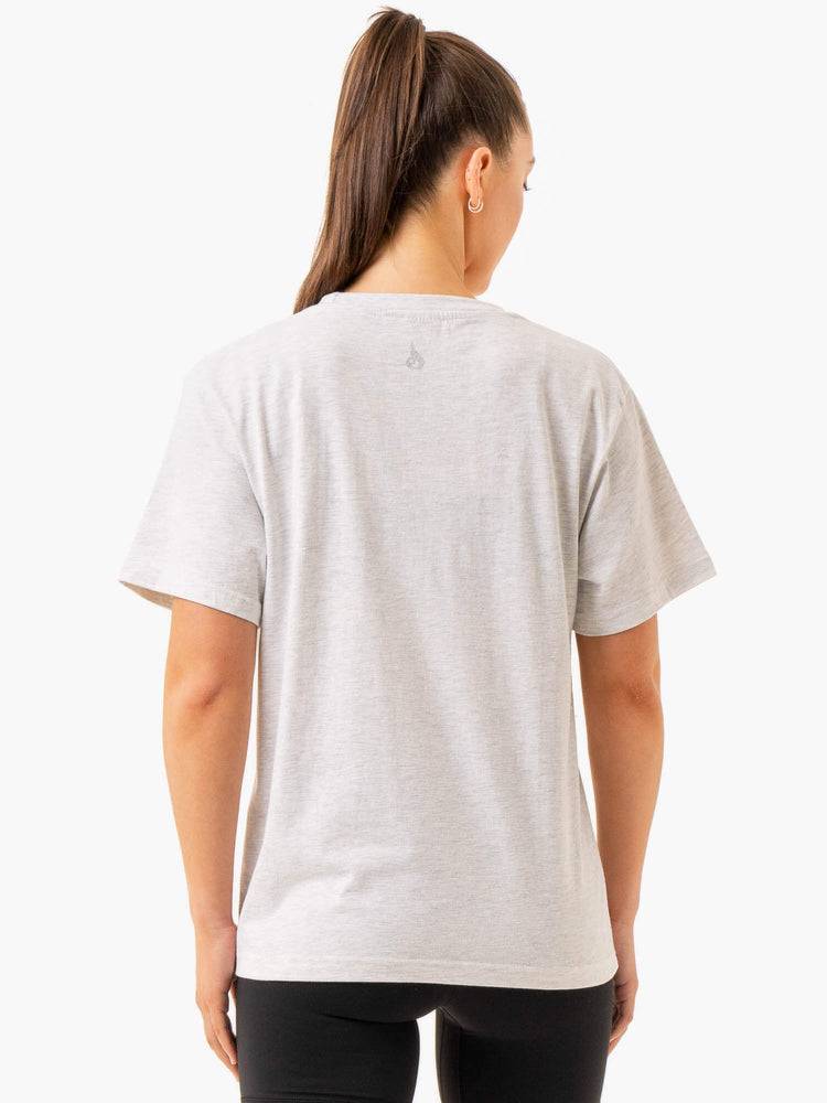 Koszulki Damskie Ryderwear Women T Shirts Icon Oversized Białe | PL1375MA