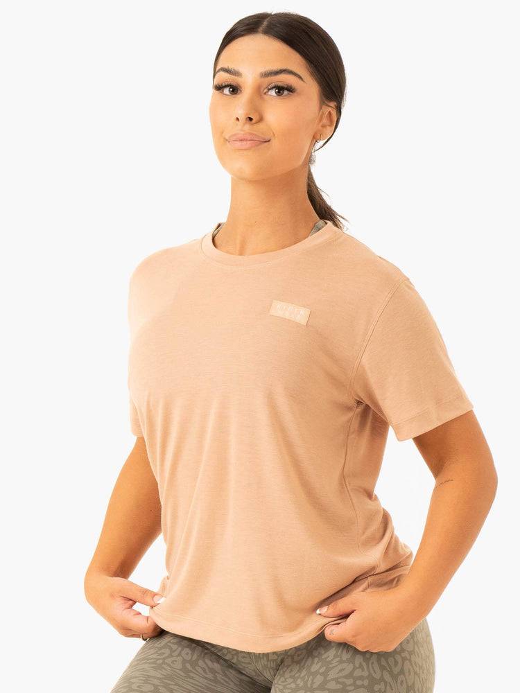 Koszulki Damskie Ryderwear Women T Shirts Rotation Khaki | PL1383IS