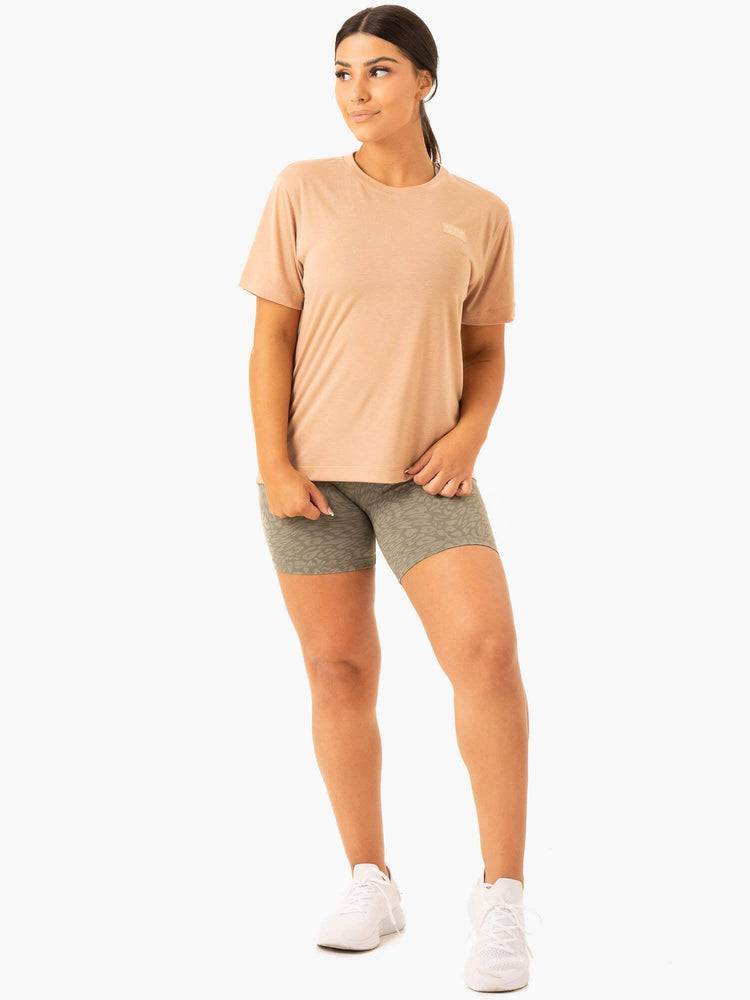 Koszulki Damskie Ryderwear Women T Shirts Rotation Khaki | PL1383IS