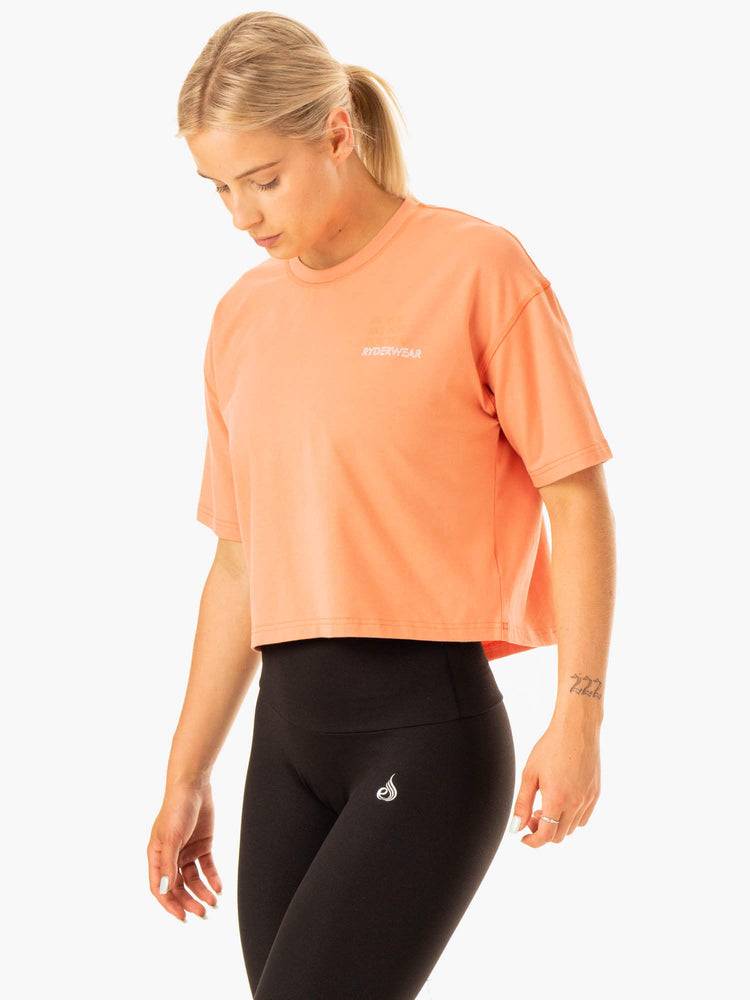 Koszulki Damskie Ryderwear Women T Shirts Edit Pomarańczowe | PL1392JJ