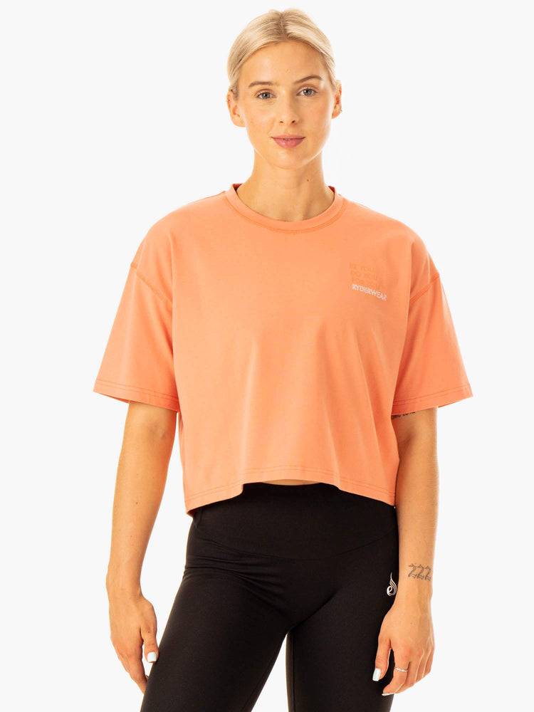 Koszulki Damskie Ryderwear Women T Shirts Edit Pomarańczowe | PL1392JJ