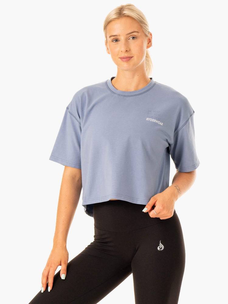 Koszulki Damskie Ryderwear Women T Shirts Edit Niebieskie | PL1393KI