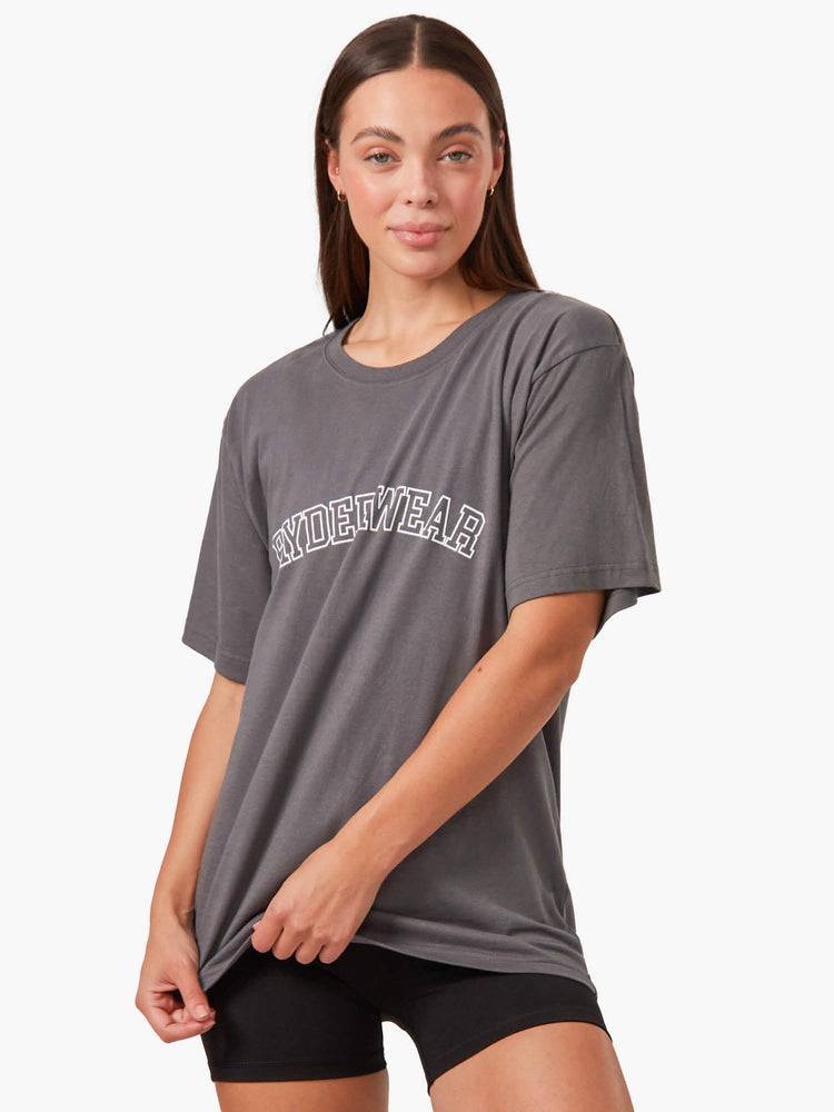 Koszulki Damskie Ryderwear Women T Shirts Oversized Szare | PL1409IS