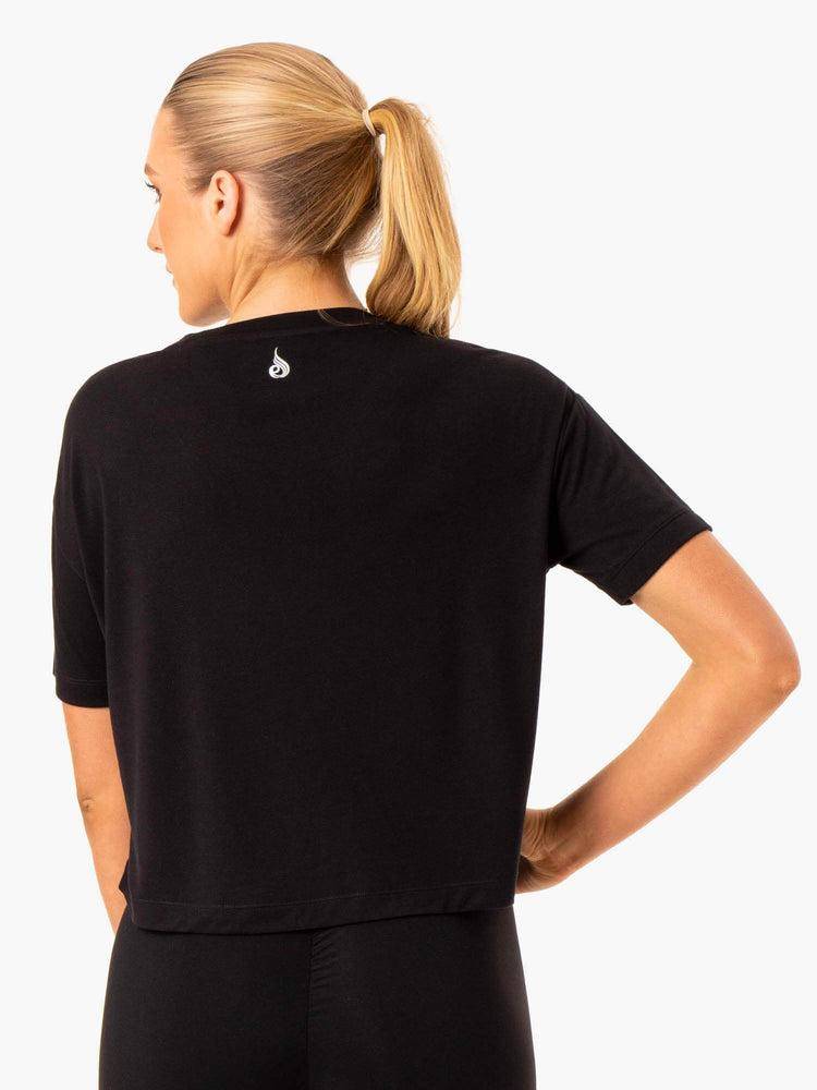 Koszulki Damskie Ryderwear Women T Shirts Replay Boxy Tee Czarne | PL1431RW