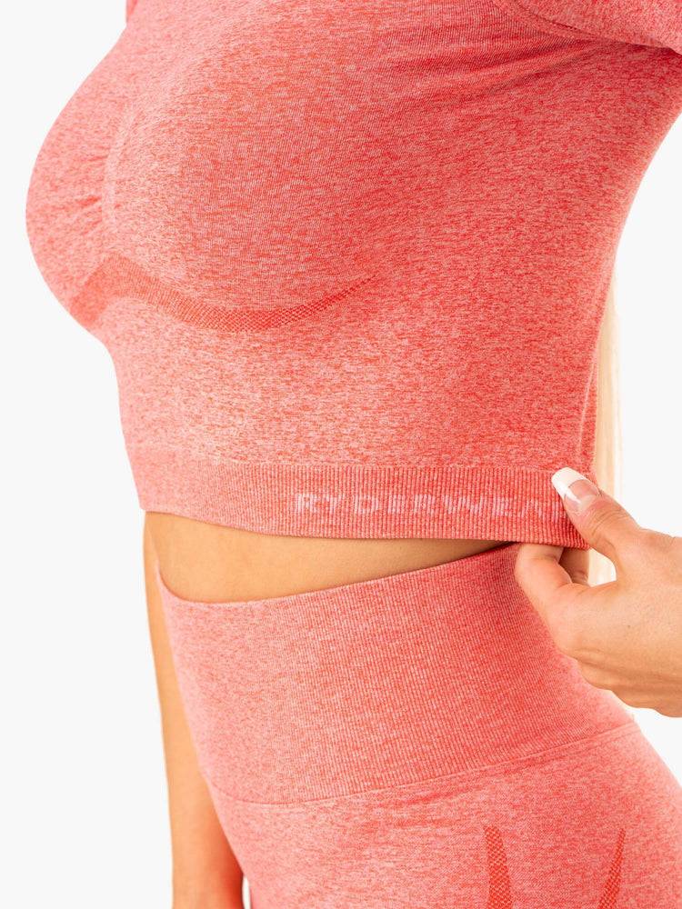 Koszulki Damskie Ryderwear Women T Shirts Sculpt Seamless Koralowe | PL1436OR