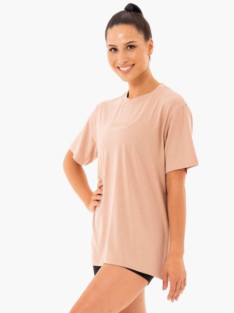 Koszulki Damskie Ryderwear Women T Shirts Define Long Line Brązowe | PL1447ZG